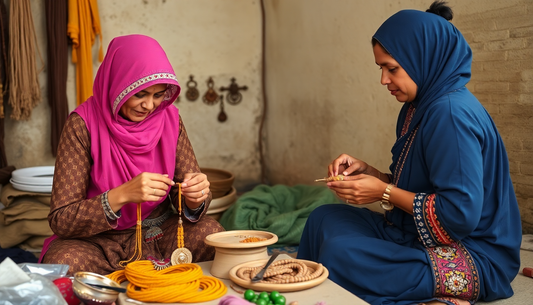 women artisans making jewellery