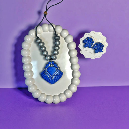 Mrritika Oceanic Blue Jewelry Set Handmade Ethnic
